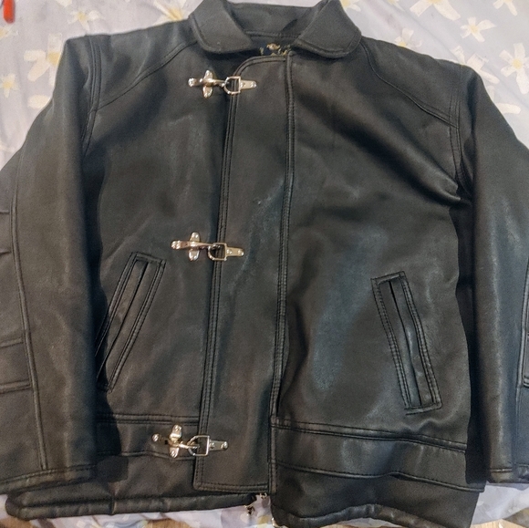 Mens Biker Style authentic leather coat - Picture 2 of 8